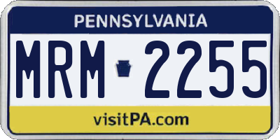 PA license plate MRM2255