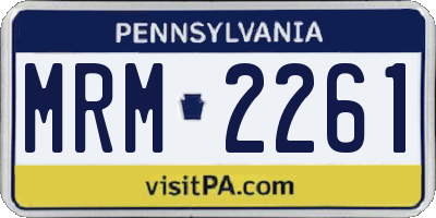 PA license plate MRM2261