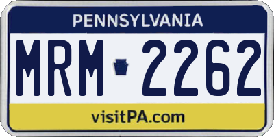 PA license plate MRM2262