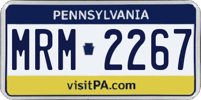 PA license plate MRM2267