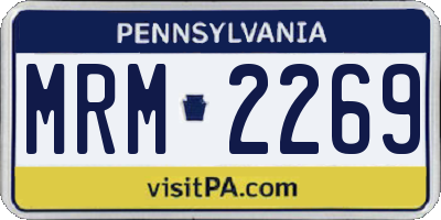 PA license plate MRM2269