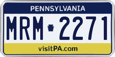 PA license plate MRM2271