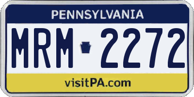 PA license plate MRM2272