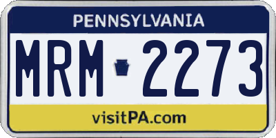 PA license plate MRM2273