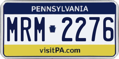 PA license plate MRM2276