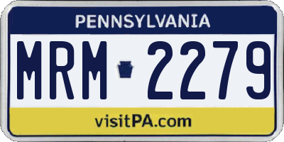 PA license plate MRM2279