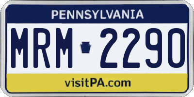 PA license plate MRM2290