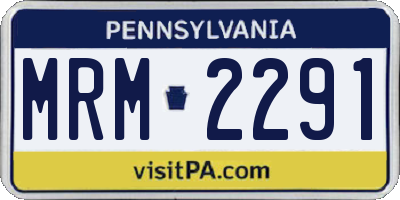PA license plate MRM2291
