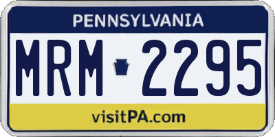 PA license plate MRM2295
