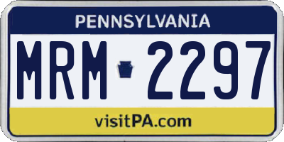 PA license plate MRM2297