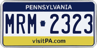 PA license plate MRM2323