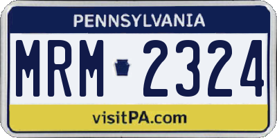 PA license plate MRM2324