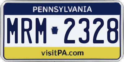 PA license plate MRM2328