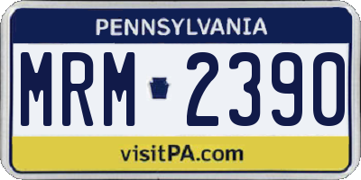 PA license plate MRM2390