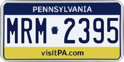 PA license plate MRM2395
