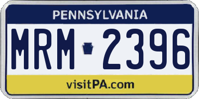 PA license plate MRM2396