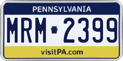 PA license plate MRM2399