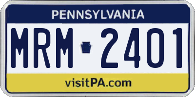 PA license plate MRM2401