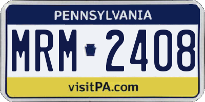 PA license plate MRM2408