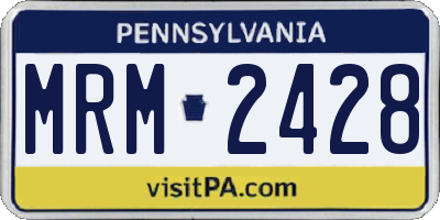 PA license plate MRM2428