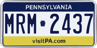 PA license plate MRM2437