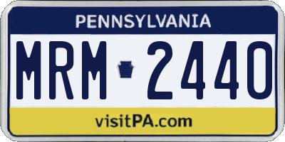 PA license plate MRM2440