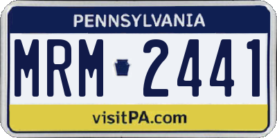 PA license plate MRM2441