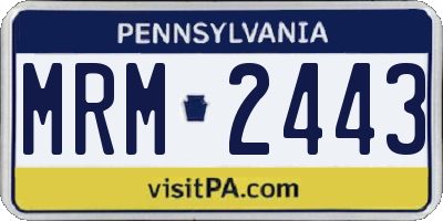 PA license plate MRM2443