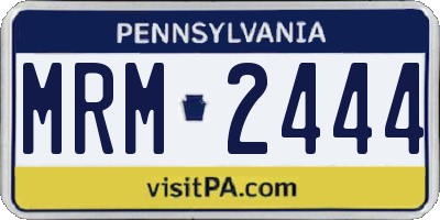 PA license plate MRM2444