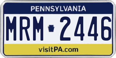 PA license plate MRM2446