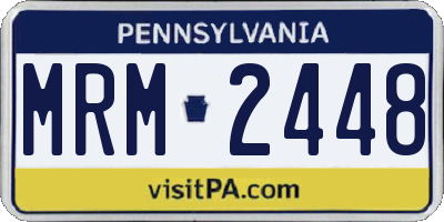 PA license plate MRM2448
