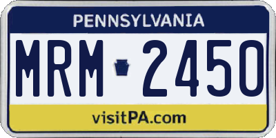 PA license plate MRM2450