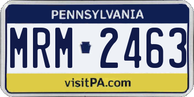 PA license plate MRM2463