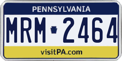 PA license plate MRM2464