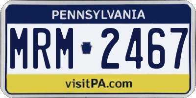 PA license plate MRM2467