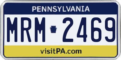 PA license plate MRM2469