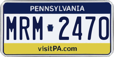 PA license plate MRM2470