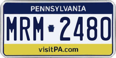 PA license plate MRM2480