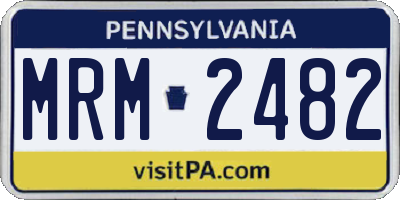 PA license plate MRM2482