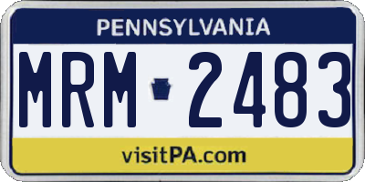PA license plate MRM2483