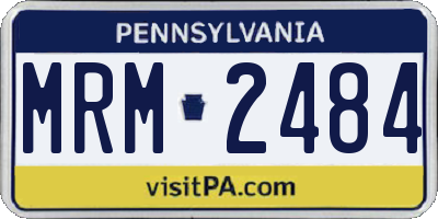 PA license plate MRM2484