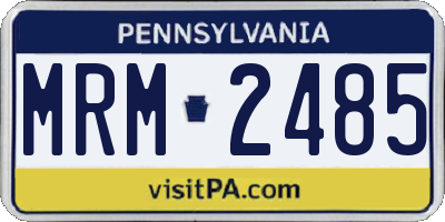 PA license plate MRM2485