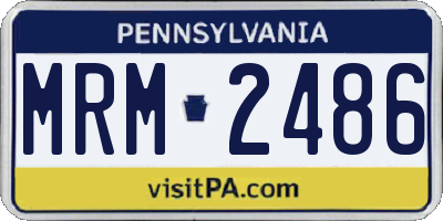 PA license plate MRM2486
