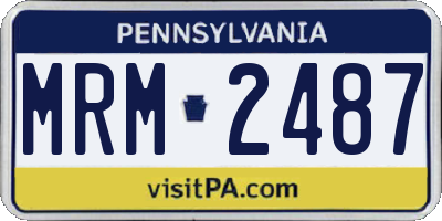 PA license plate MRM2487