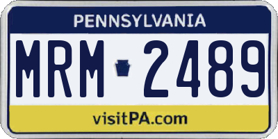 PA license plate MRM2489