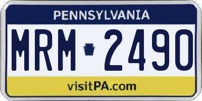 PA license plate MRM2490