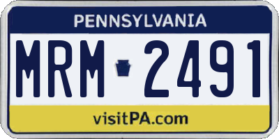 PA license plate MRM2491