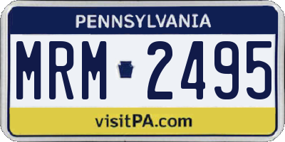 PA license plate MRM2495