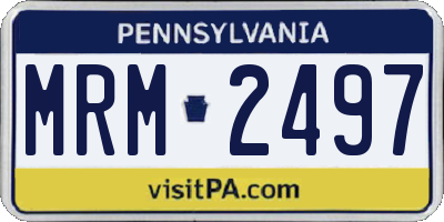 PA license plate MRM2497