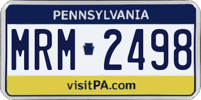 PA license plate MRM2498